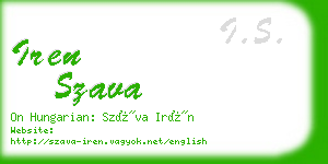 iren szava business card